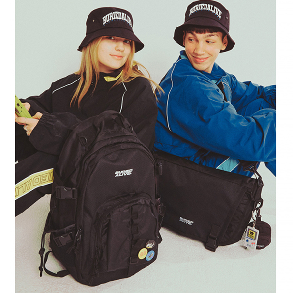 ★送料・関税込★BURIED ALIVE★[BA X UNION] GRID BACKPAC.K★ ktown4u.com : ☆Event!☆ BA X Union Grid Backpack [Black]