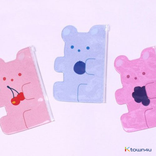 [Beondwi] Pencil Case Multi Pouch M - JELLY BEAR_Grape Bear