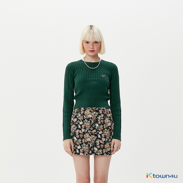 ktown4u.com : Small Cherry Round Knit KA [Green]