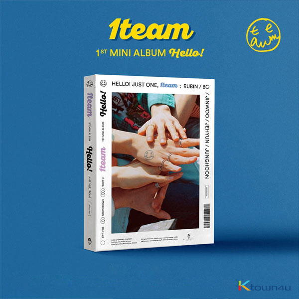 【中古】 1TEAM / 1st Mini Album: Hello! kr.ktown4u.com : 원팀 (1TEAM) - 미니앨범 1집 [HELLO!] (재발매)