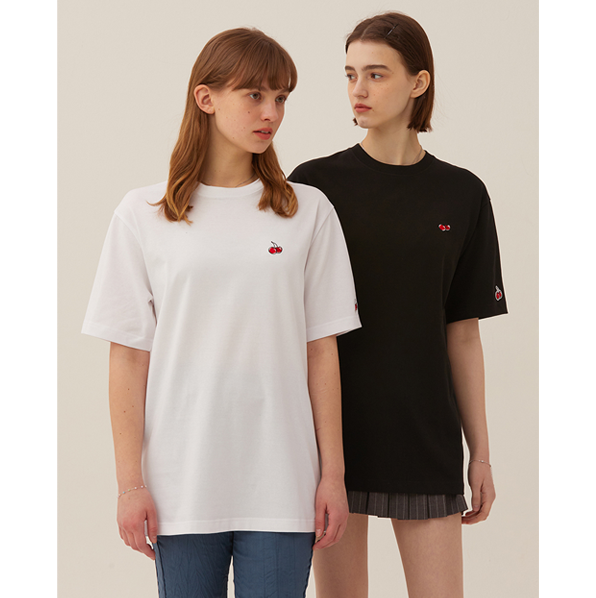 ★KIRSH★ Small Cherry Standard T-Shirt 2 Pack White Black KIRSH Small Cherry Standard Tee Shirt 2Pack White Black