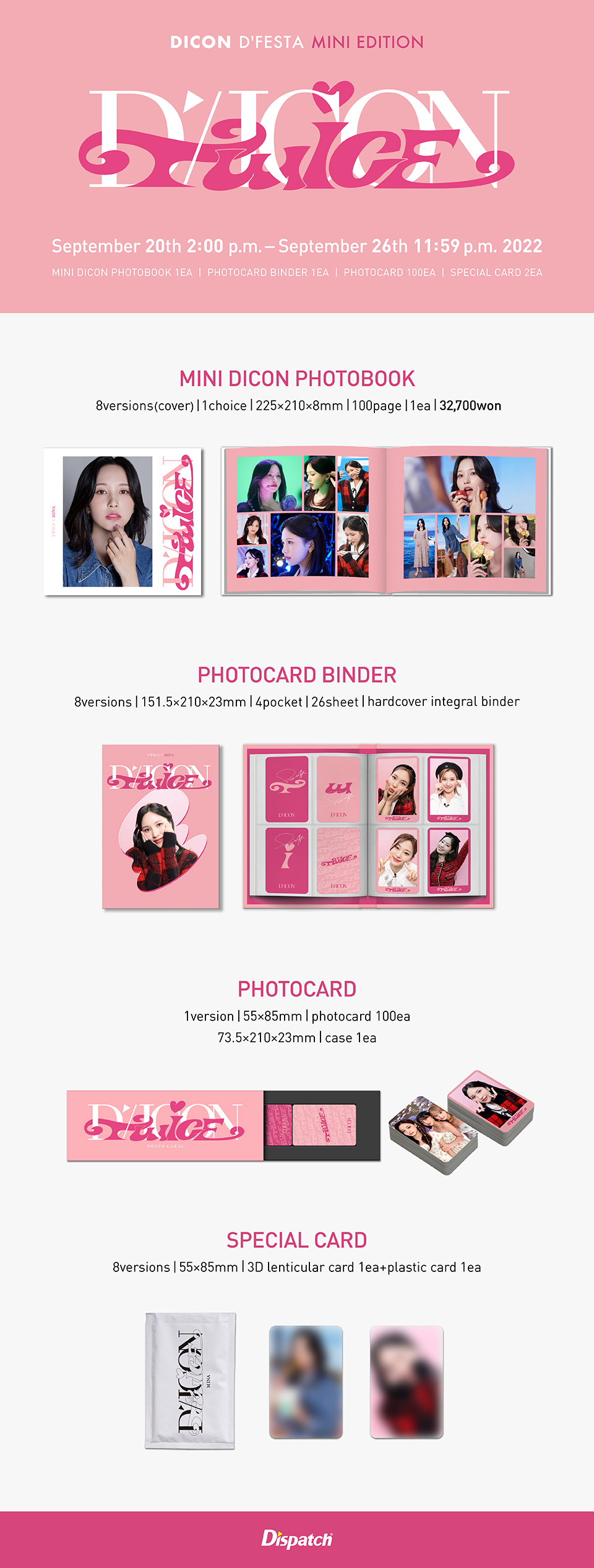 K-POP・アジア DFESTA DICON MINA DICON D'FESTA MINI EDITION TWICE MINA《全額内金》 : TWICE